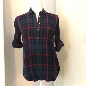 Gap plaid light weight cotton top